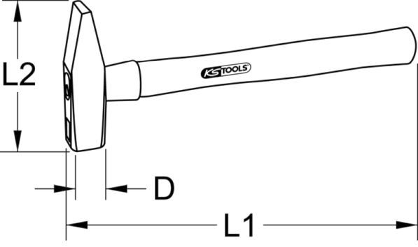 KS TOOLS Lukkosepän vasara 142.1400